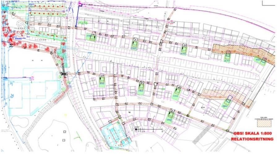 Vallastaden är bebyggelsen tätare än i de flesta andra stadsdelar.