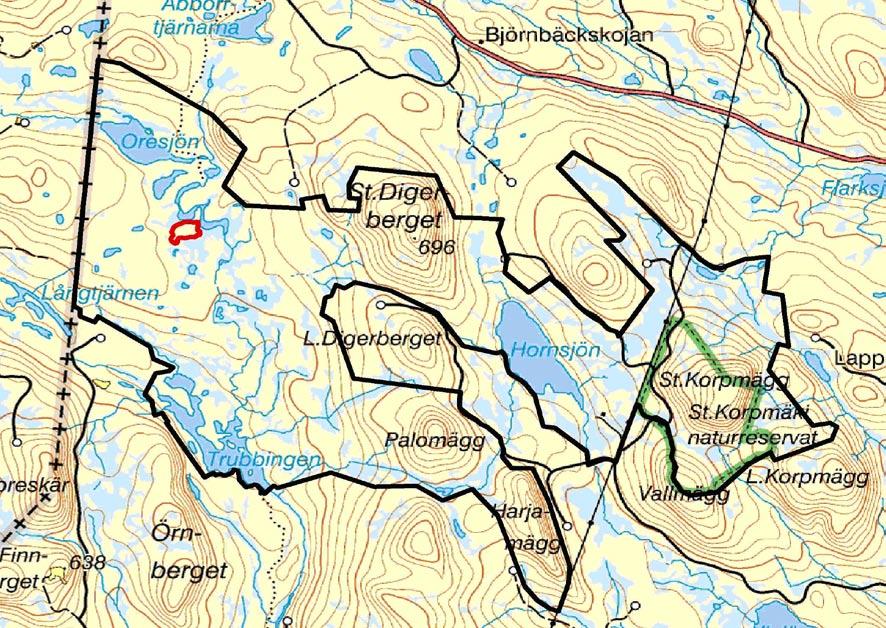 Stora Korpimäki Stora Korpimäkis naturreservat ligger i Orsa Finnmark på gränsen till Jämtlands län 11 km sydväst om Tandsjöborg och utgör idag det största sammanhängande naturskogsområdet i