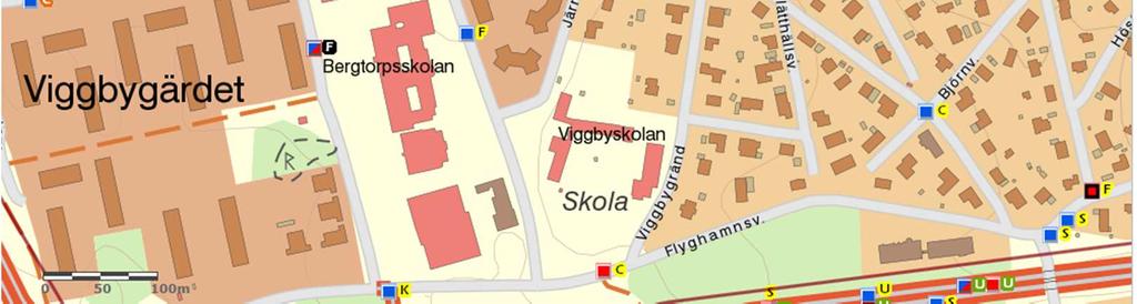 Olyckor att notera, förutom olyckorna vid järnvägen, är följande. På Viggbyholmsvägen utanför Futuraskolan entré blev en elev som stigit av bussen påkörd av en personbil i juni 2014.