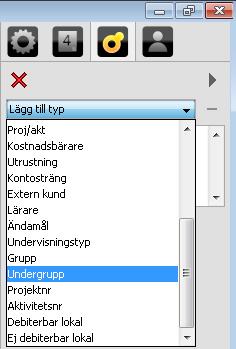 Skapa undergrupper För att skapa en undergrupp gör du så här: 1. Högerklicka på typen Studentgrupp i valdalistan under kalendern och välj Nytt objekt. OBS: välj inte Ny Studentgrupp.