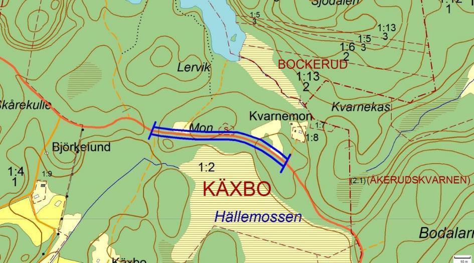 Artrika vägkanter 2097, Mon, KÄXBO Motivering: Artrik vägkant med sällsynta arter och mycket åkervädd.