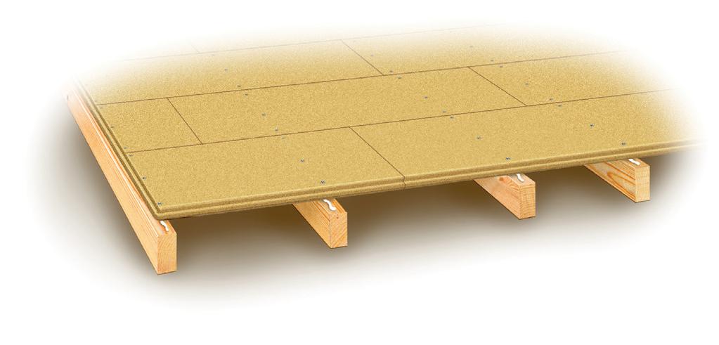 Byggelit COMpACtFLOOr regelavstånd med många fördelar Compactfloor monteras löpande, det vill säga skivans kortfogar kan skarvas mellan regel.