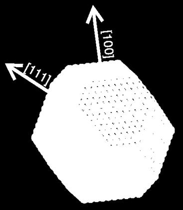 just den avskärda oktaederstrukturen Men som sagt behöver inte nanoklustrar ha alls samma struktur som motsvarande bulkfas Ett viktigt exempel är den