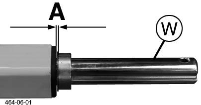 Underhåll Räftspinnarmar Avståndet (A) ska i normaldrift vara ca. 1 mm.