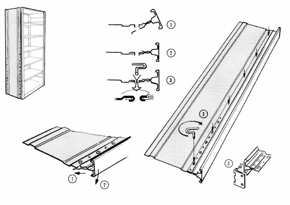 Montageanvisning Montering av gavelplåt Stick in gavelplåten i stolpens springa (1).