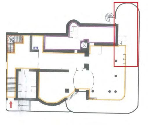 Rökspridning har skett inom gul markering i närmaste anslutning till genomträngningen samt delar inom lila markering.