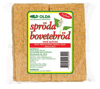 gluten, mjölk, soja, ägg och jäst.