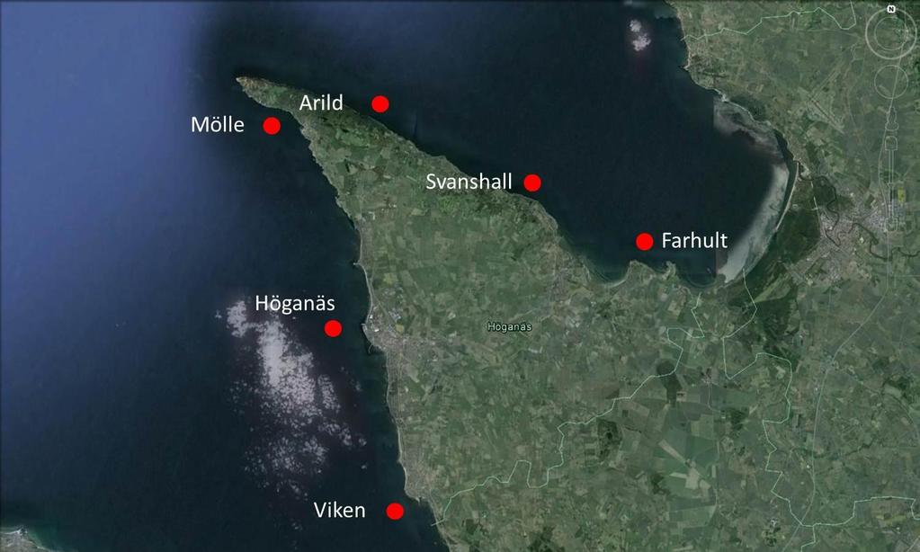 2.1.4 Vågförhållanden längs Höganäs kust Vågförhållanden längs Höganäs kust har utretts baserat på modellerade data för perioden 1994 till 2011.