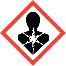 Var även uppmärksam på kemikalier märkta med nedanstående faropiktogram. Arbete med sådana kemikalier ska alltid riskbedömas och risken för exponering ska minimeras för alla personalkategorier.