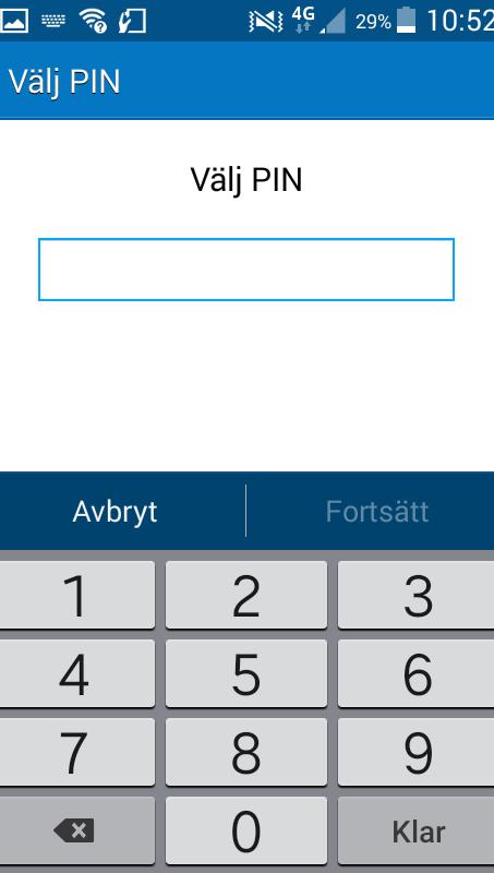 5 6 Tryck på PIN.