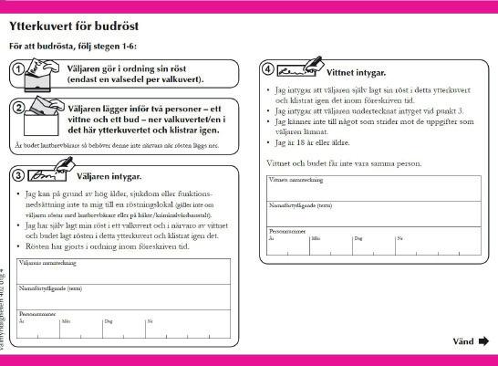 Nyhetsbrev 2017:5 VALMYNDIGHETENS NYHETSBREV 2017:5 V Stockholm 2017-10-23 Sida 1 (2) Det här brevet innehåller information om utläggning av partivalsedlar, valmaterial som ska slängas och om