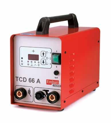 TCD66A TCD66A Bultsvets med kondensatorurladdning Kompakt CD-system för M3-M8 bultar Snabb återuppladdning Opåverkad av nätspänningsvariationer Manuell spänningsjustering Automatisk