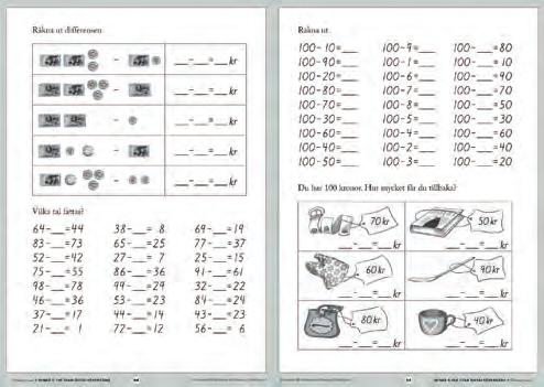 matematiska övningar som eleverna gått igenom i grundböckerna.