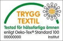 Öko-Tex 100/Trygg Textil är en internationell märkning som ställer krav på den färdiga produkten (textilier) inga miljöfarliga ämnen