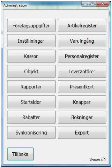 Rapportgrupp anger vilken rapportgrupp kassan tillhör, om du valt att arbeta med rapportgrupper för dina kassor. Dessa grupper lägger du till under Meny > Administration > Kassor > Ny grupp.