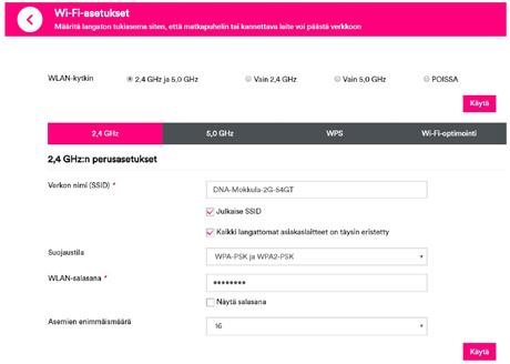 Ändra wifi-nätverkets namn och lösenord Du kan ändra namn och lösenord för wifi-nätverket.