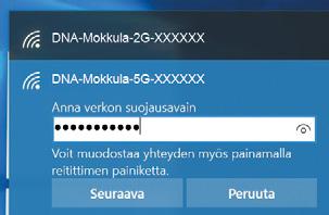 * *Observera att alla enheter inte har stöd för 5 GHz-frekvensen. Om en enhet inte hittar ett 5 GHz wifi-nätverket använd 2,4 GHz i stället.