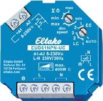 Universell tryckdimmer EUD61NPN EUD61NPN-UC 21 Funktionsinställning Fabriksinställning Universell dimmer. Power MOSFET upp till 400W. Automatisk avkänning av last.
