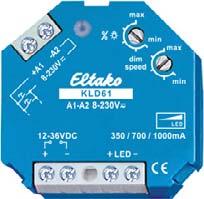 Universell tryckdimmer med multifunktion EUD61M Konstantström LED dimmer KLD61 22 EUD61M-UC Funktionsinställning Fabriksinställning Universell dimmer. Power MOSFET upp till 400W.
