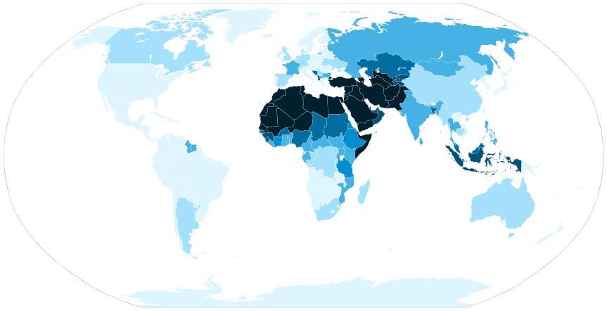 Islam i världen den näst största religionen Ca 1,5 miljard är muslimer,