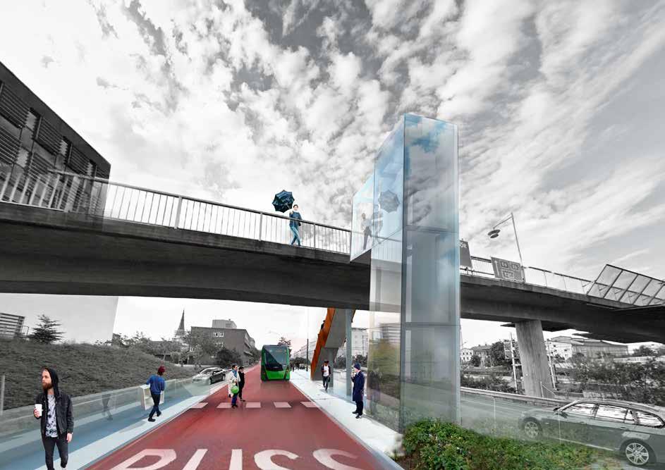 Scala) Kontor Butiker & Bostäder GÅNG- OCH CYKELSTRÅK GÅNG- OCH CYKEBRO Cyklister 2013: 3 000/månad,--------- - - -- - -r ------------- 1! 1 i l i!
