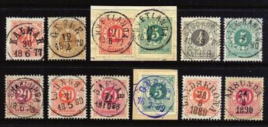 Se separata avbildningar sid 125 Se separata avbildningar sid 128 3334 Mycket fin samling 1855-1996 i fyra 3342 Samling 1855-1980tal i sex förtryck- ESTETT-album med många bra märken album med fickor.