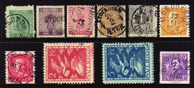 Avbildningar på förra sidan 3357 Samling 1855-1990tal med bla vapen kpl, F37, Kongress till 2kr och Förening kpl. 2500 Ex 3358 3365 UPU 1924: fin lot med bla F208 i praktex Strömstad 22.12.