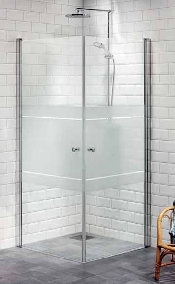 DUSCH LUSSO Lusso är flexibla duschväggar med raka linjer, för badrum med en stilren design. Med Lusso går det bra att spara plats, eftersom dörrarna även kan öppnas inåt.
