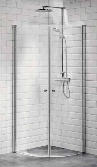 Varje duschhörna levereras komplett med 2 duschdörrar, magnetlist, släplist, dörrknopp, skruv och plugg. Att installera Lusso är enkelt, med justerbar infästning.