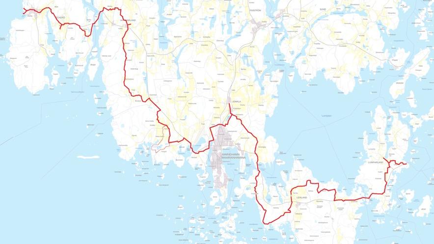 KARTA ÖVER LEDEN PÅ Kökar 5 Landleden pa As land FÖREGÅNGARE Valdemar Nymans På åländska vägar
