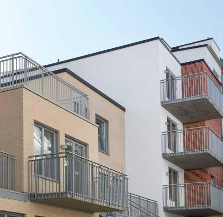 Projektet utgör första etappen av ett bostadskomplex, som i förlängning är tänkt att omgärda hela kvarteret runt en trapetsformad innergård.