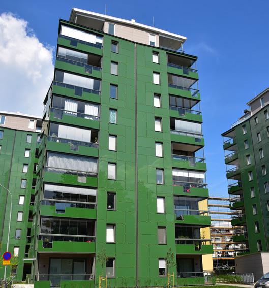 Parkhusen På Slottshöjden, fem minuters promenad från centrum, färdigställdes under vintern 2015/2016, 103 lägenheter i fyra punkthus (inkl. 25 lägenheter för seniorer).