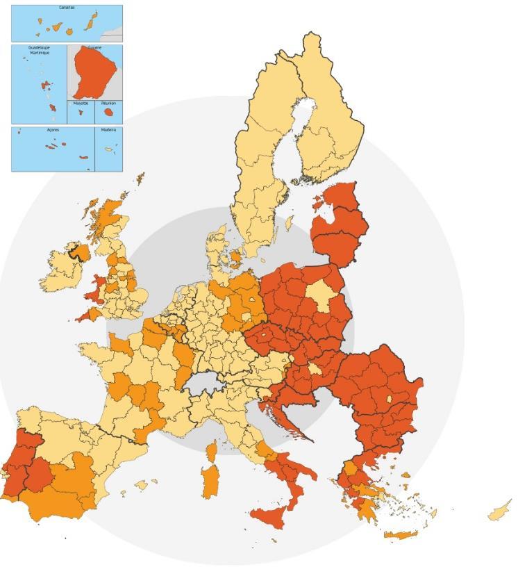 EU:s sammanhållningspolitik Tre delar - Regionalfond, ERUF -