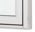 Sideswing 1-luft med 3-glas isolerruta Dolda justerbara beslag Spaltventil är infräst, dold och fabriksmonterad (tillval) Tätningslist i båge Aluminiumglans 30 Dold spröjsinfästning - OBS!