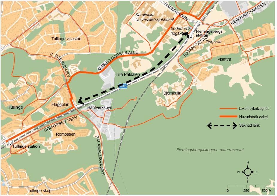 3.2.3. Kollektivtrafik Flemingsbergs station har förutom pendeltåg och fjärrtåg även många bussförbindelser.