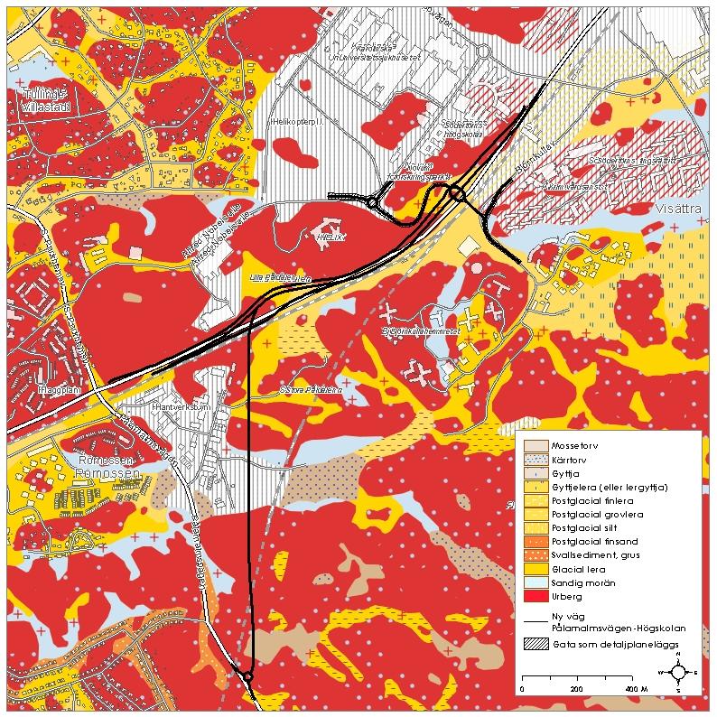 Dagvatten från väg 571 avvattnas västerut mot vattenförekomsten Tullingesjön inom Norrströms avrinningsområde och österut från befintlig väg 226 mot vattenförekomsten Orlången inom Tyresåns