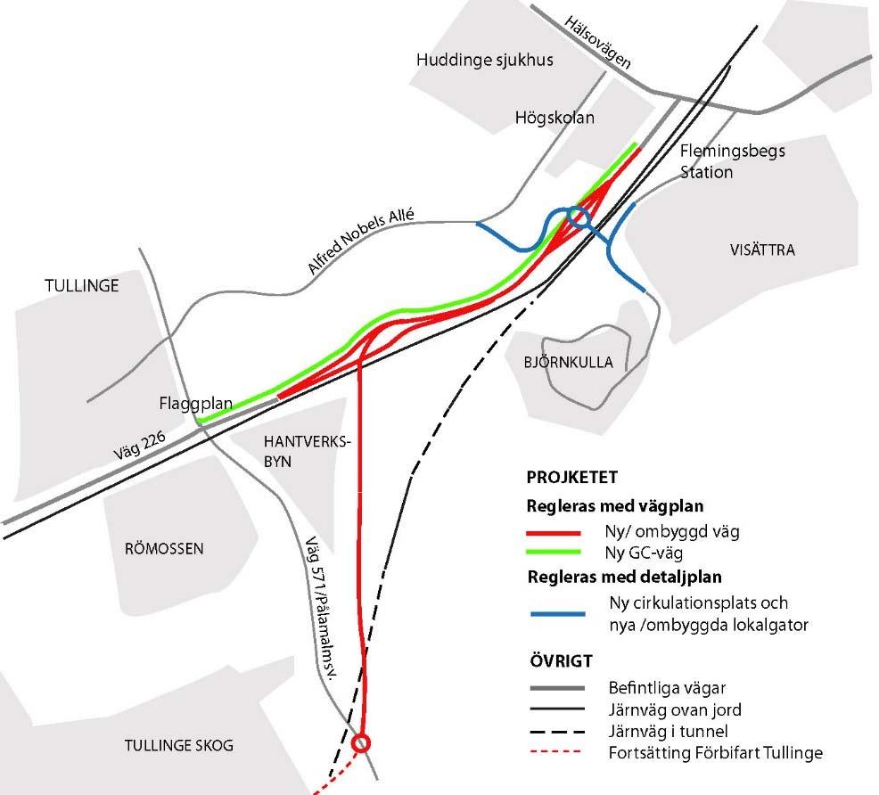 Pågående och planerad exploatering i Huddinge och Botkyrka kommuner kommer att leda till ökad transportefterfrågan och därmed ökad trafik på väg 226 vilket riskerar att förstärka nuvarande