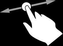 Dra Sätt ett finger på skärmen och dra det över skärmen. Exempel på när du kan använda det här: Rulla i kartan.