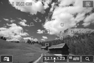 Ändra autofokusmetod (AF-metod) Snabbläge: f Den särskilda AF-sensorn används för att ställa in fokus med funktionen One-Shot AF (s. 98) på samma sätt som vid fotografering med sökaren.