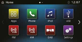 Utöver de vanliga radiofunktionerna inklusive digitalradio (DAB) erbjuder Smartphone Link Display Audio hands-free samtal och streama musik via Bluetooth.