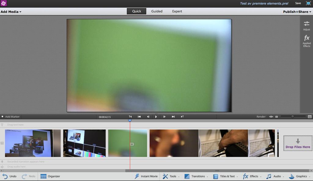 detta göras med Premiere Elements. Starta Premiere Elements.
