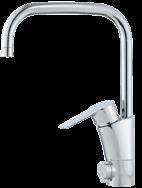 Höjd: 36,8 cm Mora Armatur, MMIX K5 En elegant formskön blandare med ergonomisk design och en energieffektiv insida. Diskmaskinsavstängning.