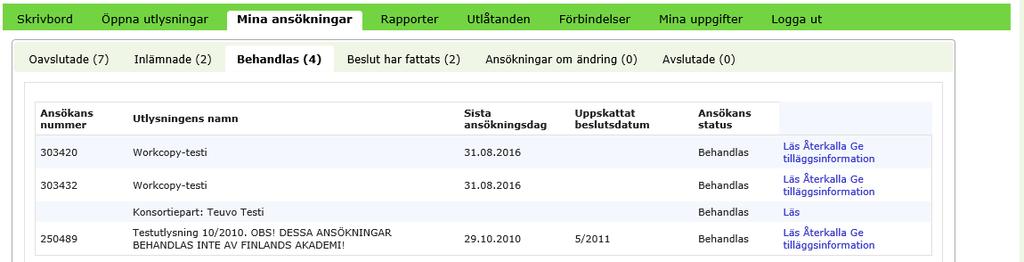 5. Att lämna in tilläggsinformation om ansökan Du kan lämna in tilläggsinformation om