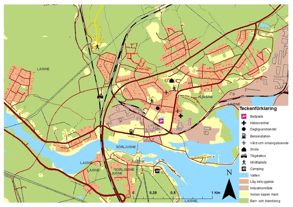 Ljusne och Vallvik Ljusne ligger 15 km söder om Söderhamn och är en gammal bruksort, belägen vid Ljusnans utlopp i Bottenhavet. Ljusne är kommunens näst största tätort efter centrala Söderhamn.