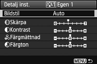 A Registrera favoritbildegensapern Du an välja en grundläggande bildstil, t.ex.