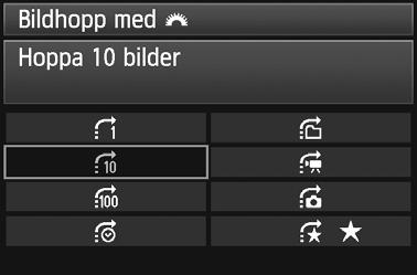 Välj hoppmetod genom att tryca på <S> och tryc därefter på <0>.