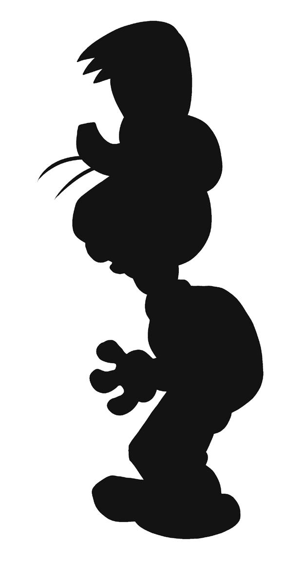 Många klassiska seriefigurer är fullt igenkännbara även om man bara ser dem i sillhuett.