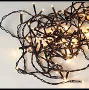 5x100 amberfärgade LED. Svart kabel inkl transformator.