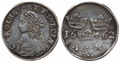 Myntkompaniet auktion 7, nr 39. 1+ 2.000:- 34 SM 116b 2 mark 1667.
