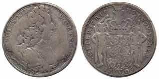 49 50 51 49 SM 221 1 daler silvermynt (nödmynt) 1718. 4,52 g.